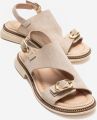 Forever & Always Cruel Leren Sandaal - Beige
