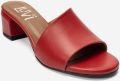 Forever & Always Delavie Leren Sandaal met Blokhak - Rood