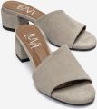 Forever & Always Delavie Leren Sandaal met Blokhak - Beige
