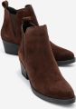 Forever & Always Dovena Leren Blokhak Enkellaars (Dames) - Bruin