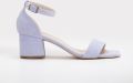 Forever & Always Iva Laag Block Hak Sandalen - Lila