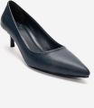 Forever & Always Jalen Leren Stiletto Pump - Marineblauw