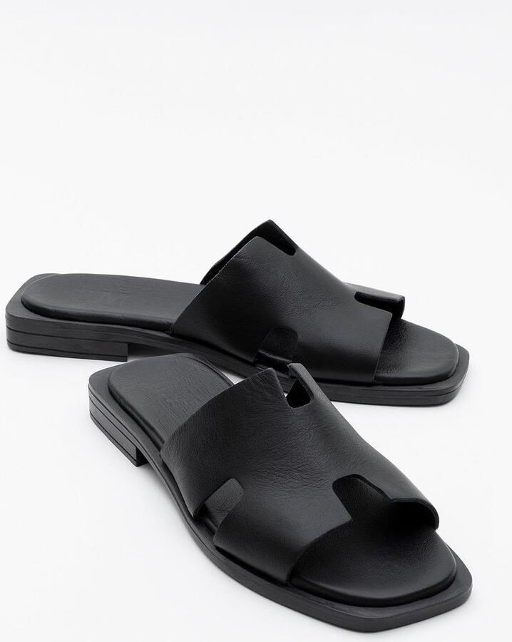 Forever & Always Jez Leer Slide Sandaal (Women)
