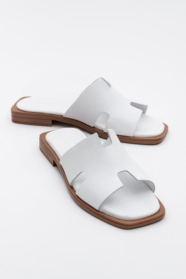 Forever & Always Jez Leer Slide Sandaal (Women)