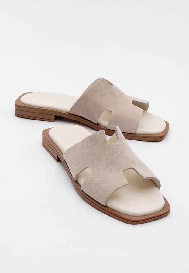 Forever & Always Jez Leer Slide Sandaal (Women)
