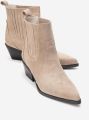Forever & Always Julieta Leren Blokhak Western Boot (Dames) - Beige