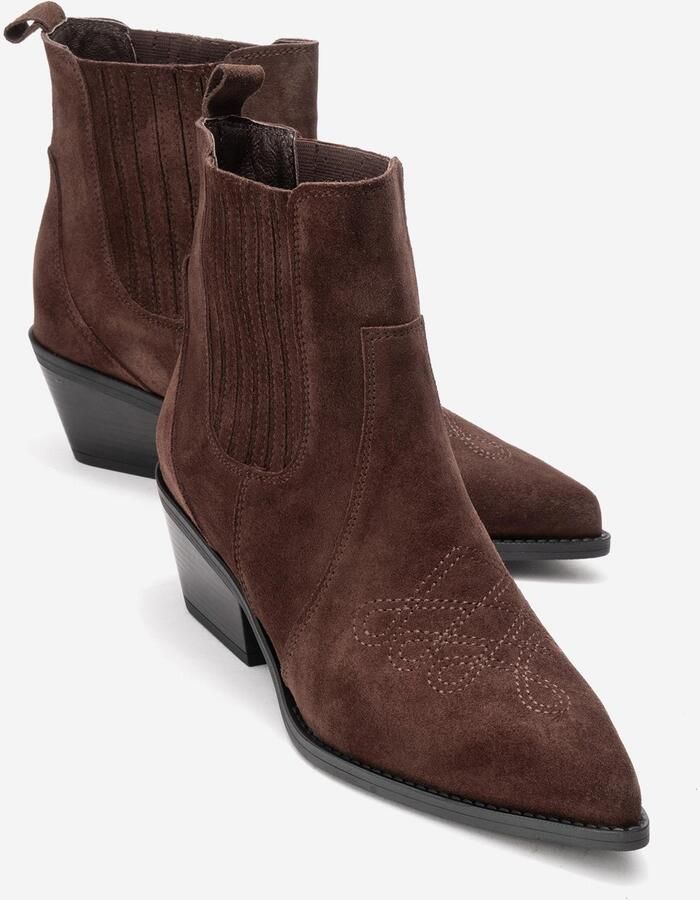 Forever & Always Julieta Leren Blokhak Western Boot (Dames)