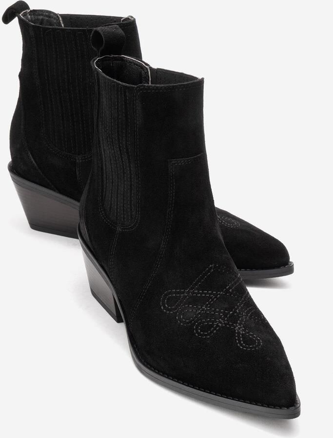 Forever & Always Julieta Leren Blokhak Western Boot (Dames)