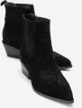 Forever & Always Julieta Leren Blokhak Western Boot (Dames) - Zwart