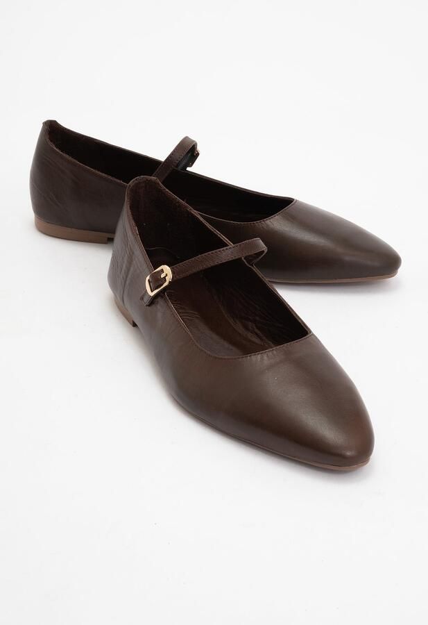 Forever & Always Lara Leren Mary Jane Platte Schoenen