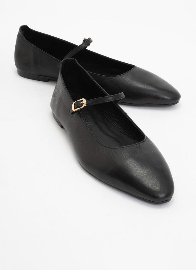 Forever & Always Lara Leren Mary Jane Platte Schoenen
