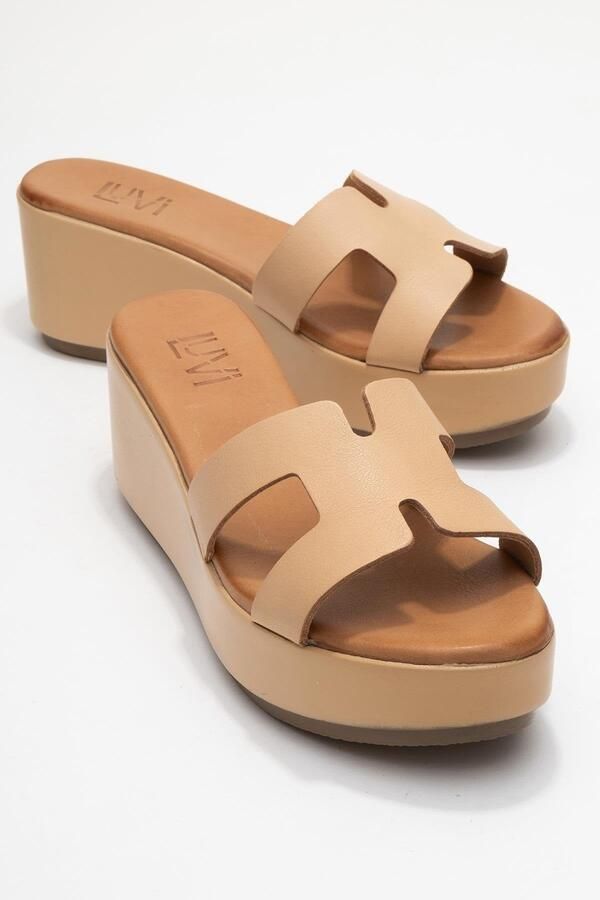 Forever & Always Lia Leer Platform Sandaal (Women)