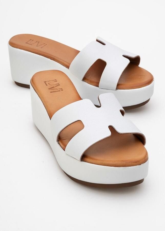 Forever & Always Lia Leer Platform Sandaal (Women)