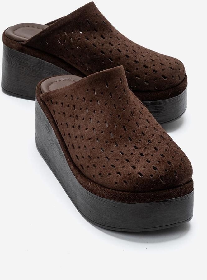 Forever & Always Lune Leren Platform Sandaal