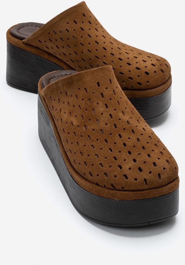 Forever & Always Lune Leren Platform Sandaal