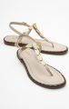 Forever & Always Marea Leer Plat Sandaal (Women) - Beige