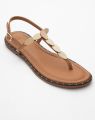 Forever & Always Marea Leer Plat Sandaal (Women) - Bruin