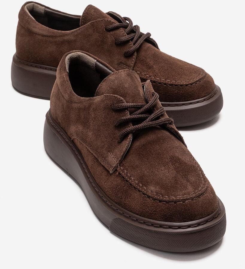 Forever & Always Mareon Leren Veterschoen Sneaker