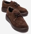 Forever & Always Mareon Leren Veterschoen Sneaker - Bruin