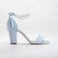 Forever & Always Melissa Block Hakken Sandalen with Pearls - Blauw