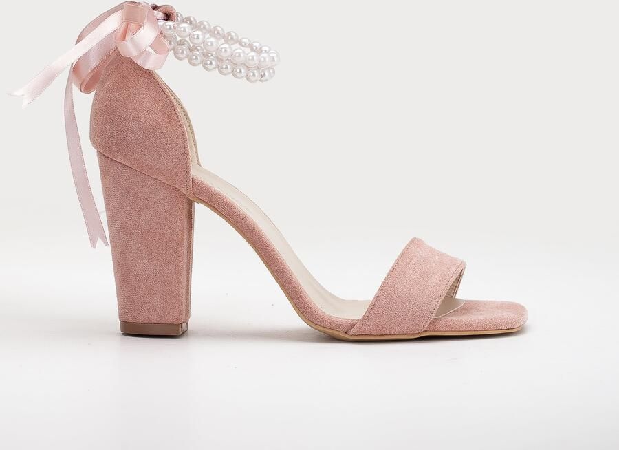 Forever & Always Melissa Block Hakken Sandalen with Pearls