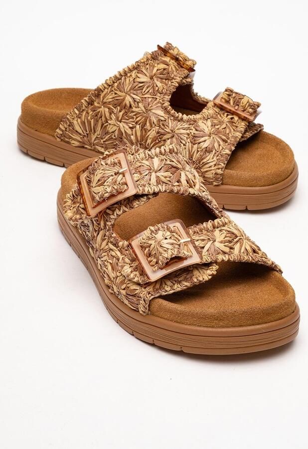 Forever & Always Milana Leer Double‑Strap Sandaal (Women)