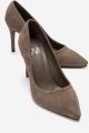Forever & Always Moriel Leren Stiletto Pump - Taupe