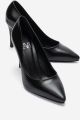 Forever & Always Moriel Leren Stiletto Pump - Zwart