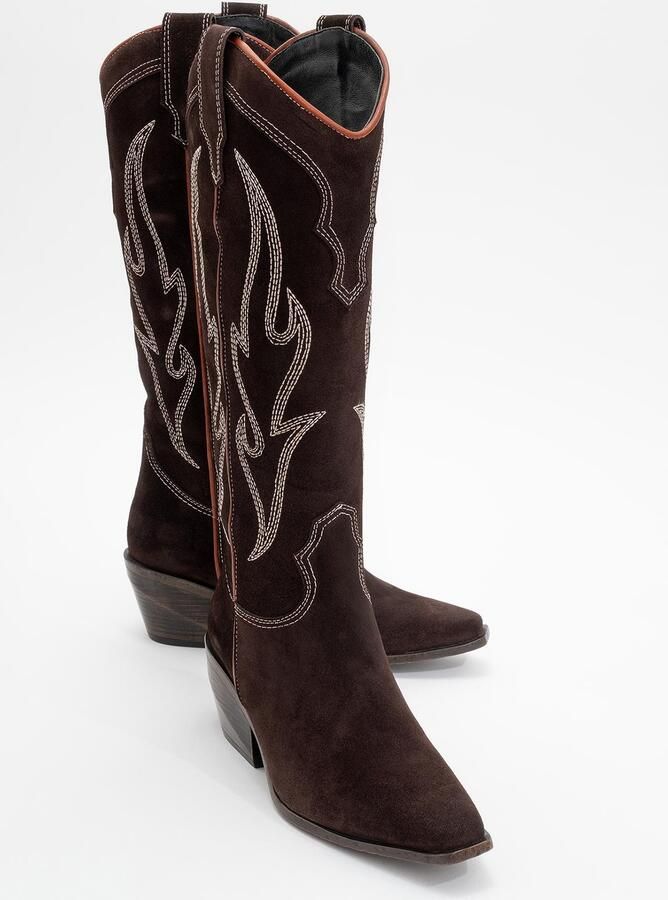 Forever & Always Pietro Leren Western Kniehoge Laars