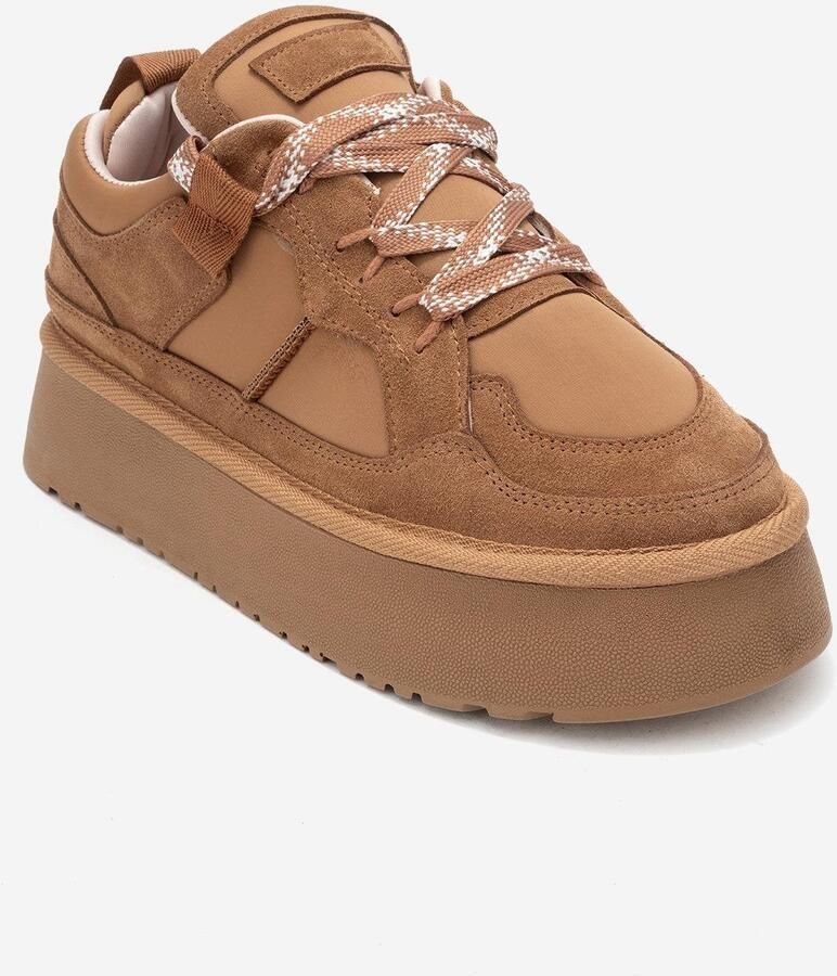 Forever & Always Riven Leren Platform Sneaker Dames