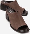 Forever & Always Sorex Leren Blokhak Sandaal - Taupe