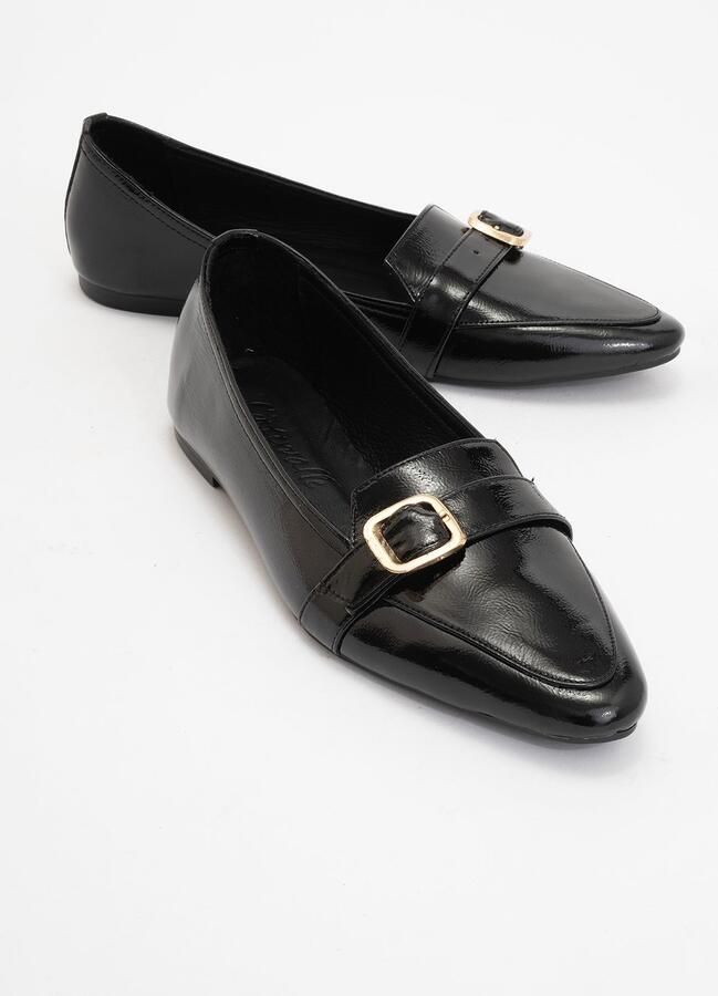 Forever & Always Zarina Puntige Teen Leren Platte Schoenen Dames