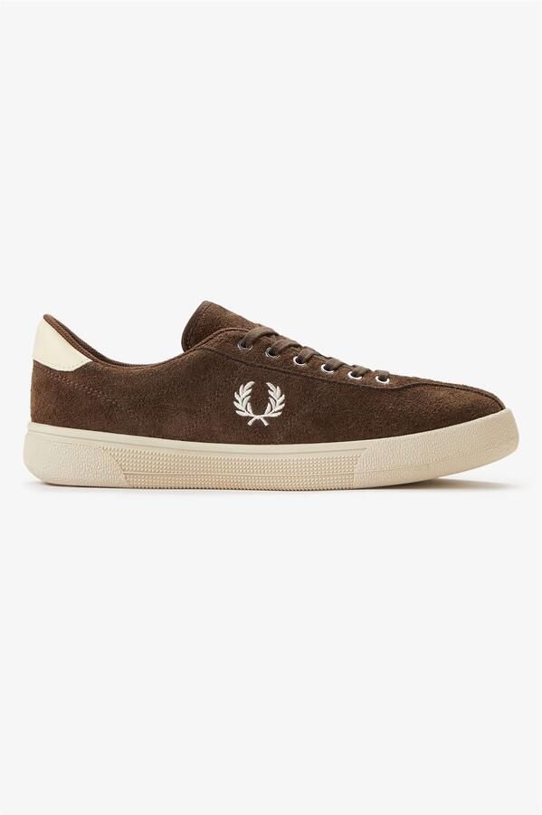 Fred Perry Tennis Schoen Suède Heren Tabak IJsroom Sneakers