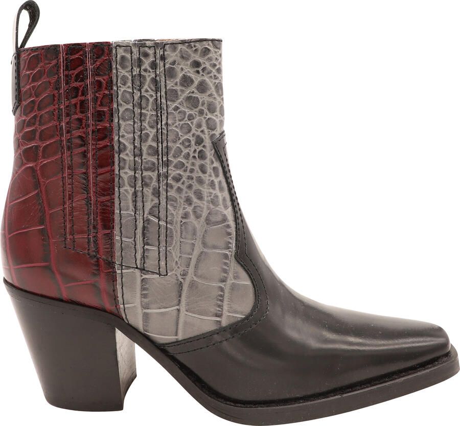 Ganni Pre-owned Ganni Western enkellaarsjes van veelkleurig leer