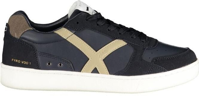 Gas Blauw Polyurethaan Heren Sneakers