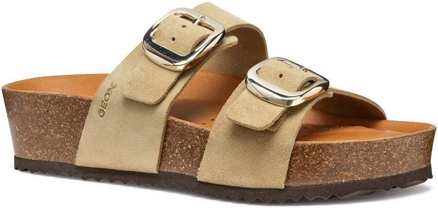 Geox D BRIONIA H Leren Dames Licht Taupe Wedges