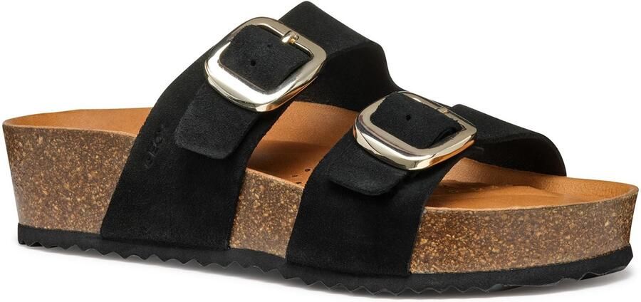 Geox D BRIONIA H Leren Vrouwen Zwarte Wedges
