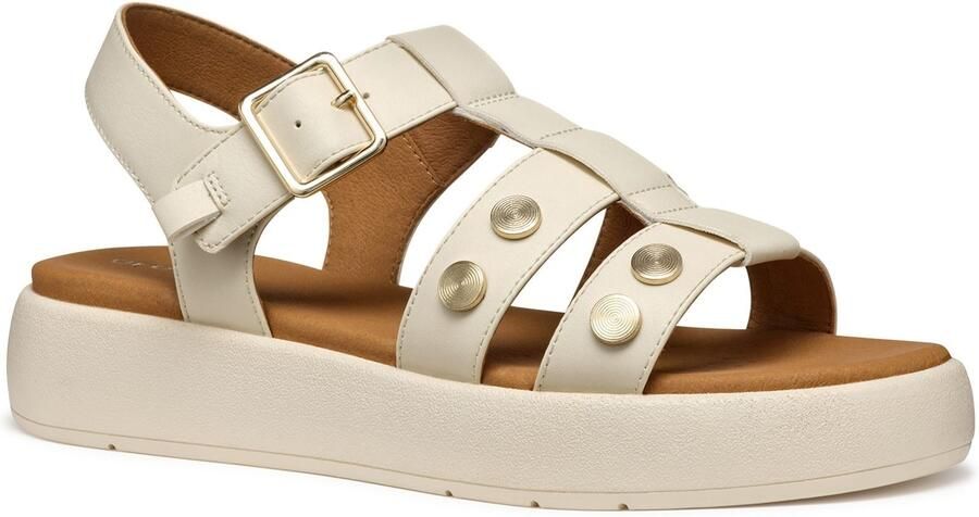 Geox D CAMALEI Synthetische Polyurethaan Dames Papyrus Sandalen