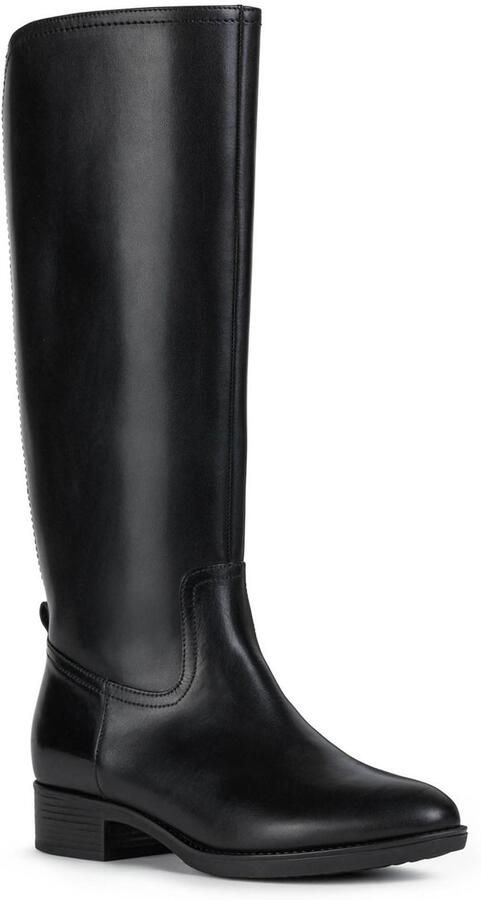 Geox D Felicity Leren Dames Zwarte Laarzen