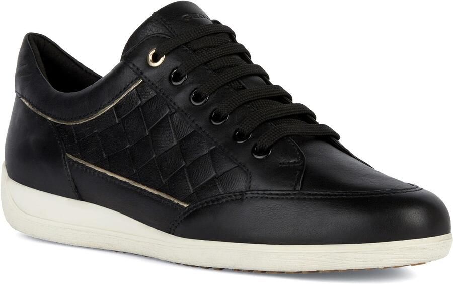 Geox D MYRIA Imitatieleer Dames Zwarte Sneakers