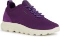 Geox D Spherica A Leren Vrouwen Paars Trainers - Paars