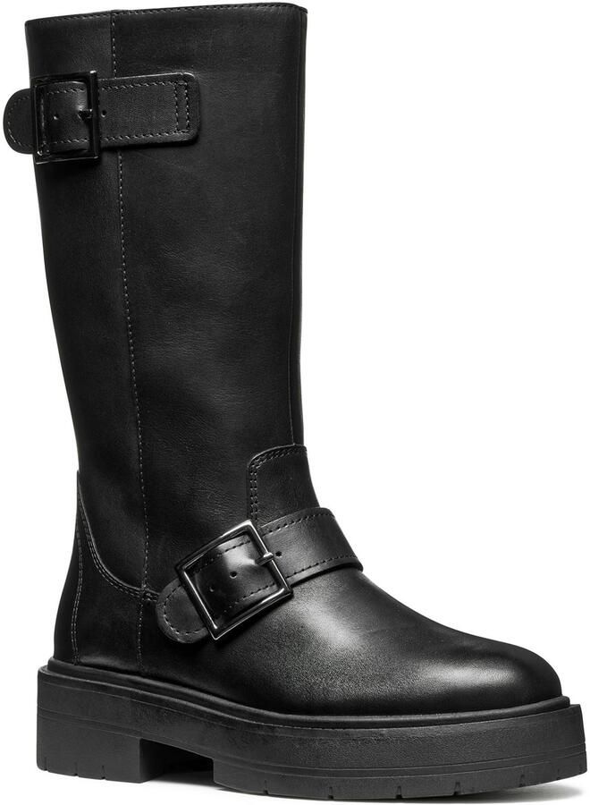 Geox D Spherica EC7 Leren Dames Zwarte Laarzen