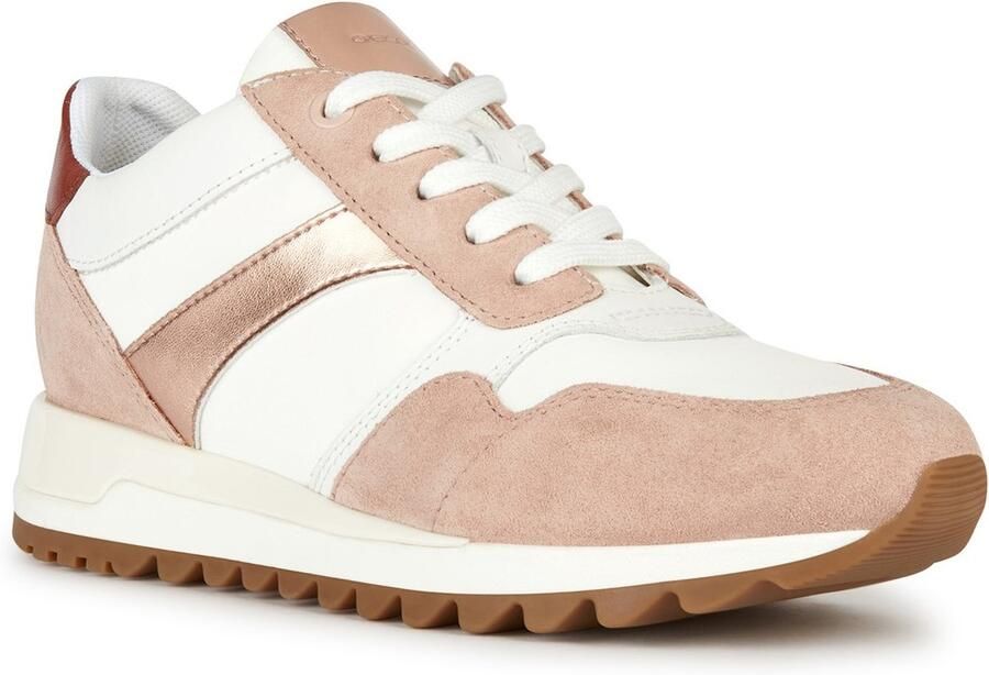 Geox D Tabelya Dames Nude Witte Sneakers
