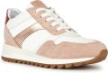 Geox D Tabelya Dames Nude Witte Sneakers - Naturel