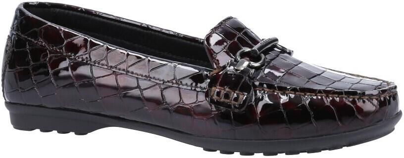 Geox Elidia Runderleren Dames Donkerrode Mocassins Schoenen