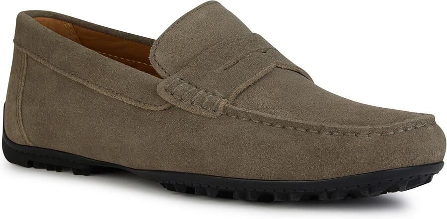 Geox U KOSMOPOLIS + GRIP Leren Heren Taupe Instappers