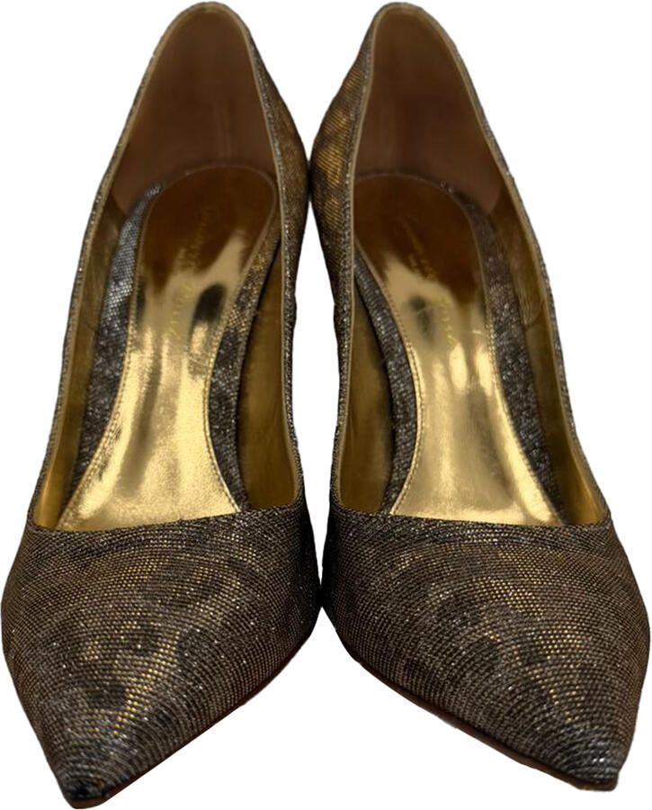 Gianvito Rossi Pre-owned Gianvito Rossi Gianvito 105 Punttaille Pumps in Gouden Metalen Glitter