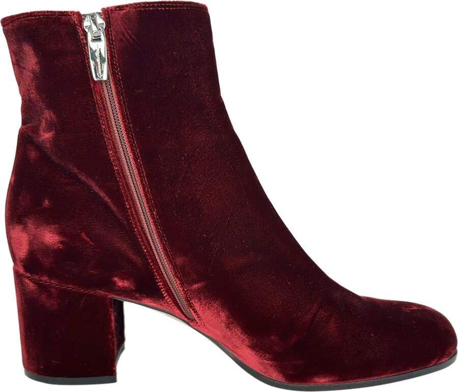 Gianvito Rossi Pre-owned Gianvito Rossi Margaux enkellaarsjes in bordeauxrood fluweel