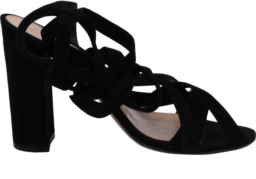 Gianvito Rossi Pre-owned Gianvito Rossi Netley Mews Hakken Sandalen in Zwart Suède