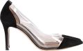 Gianvito Rossi Pre-owned Gianvito Rossi Plexi 85 PVC Pumps in Zwart Suède - Zwart